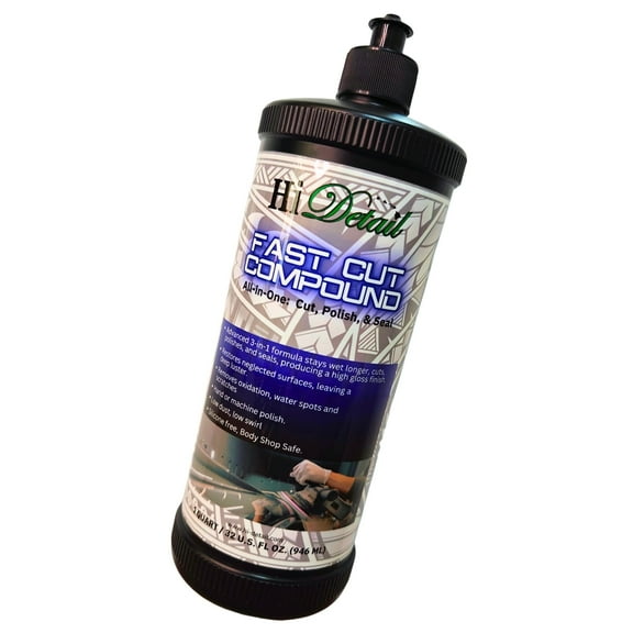 Fast Cut Polishing Compound 32oz, Silicone Free, Body Shop Safe. All-in-One Scratch and Swirl Removal.