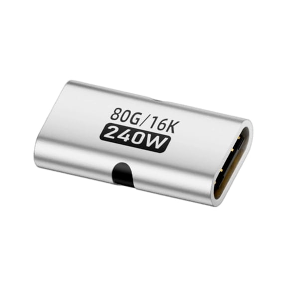 Fast Data Transfer Type C Female to Female Connector Professional 240W 80Gbps