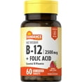 thumbnail image 1 of Fast Dissolve Vitamin B-12 | With Folic Acid | 2500mcg | 60 Count | Berry Flavor | by Sundance, 1 of 5