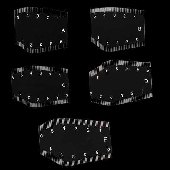 Fast Drawing Eyebrow Desgin Ruler Reusable PVC Eyebrow Mapping Ruler Shapin