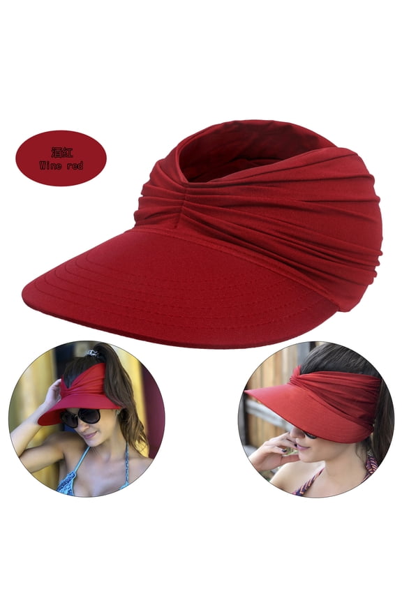 Fast Drop Shipping New Empty Top Hat 50+ Sun Hat Women Outdoor Sports Hat Women Sport Sun Visor Hats,Empty Top Baseball Sun Cap,Womens Sunhats with uv Protection,Sun Hats for Young Girls Women Beach