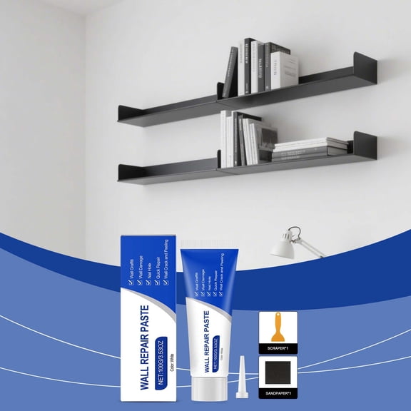 Fast Dry Wall Repair Paste Kit For Cracks And Holes, Easy Apply, Non Flaking Finish, Quick Cure, Smooth Restoration For Homes Offices, Includes Scraper Sandpaper Cover, Durable Patch Solution