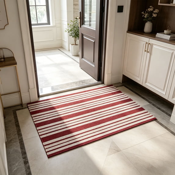Fast Drying Absorbent Bath Mat, Super Absorbent Floor Mat for Bathroom Shower Door Entryway and Kitchen, Water Resistant Nylon Rug, E, by Zovey