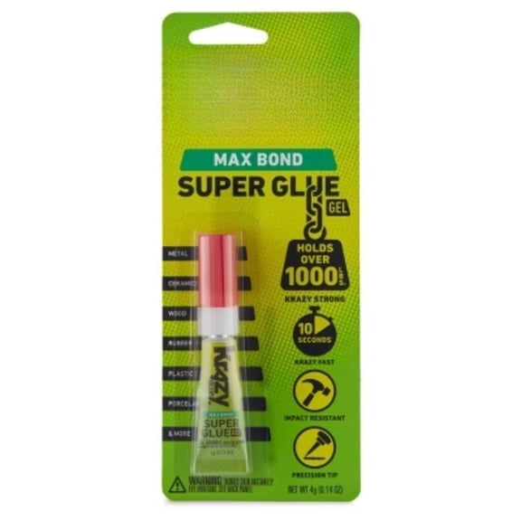Fast Drying Clear Gel Super Glue 4g Maximum Bond Precision Tip - For Metal Wood Plastic Ceramics
