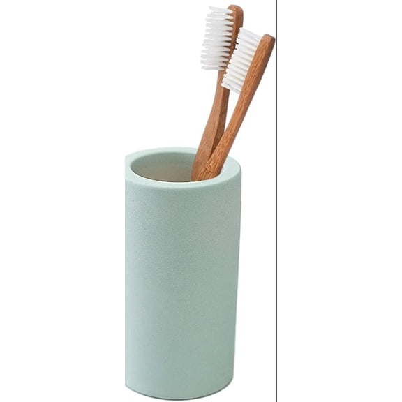 Fast-Drying Diatomite Toothbrush Holder - Bathroom Countertop Organizer Stand for Toothpaste, Makeup Brushes, Razors & Accessories (Mint Green)