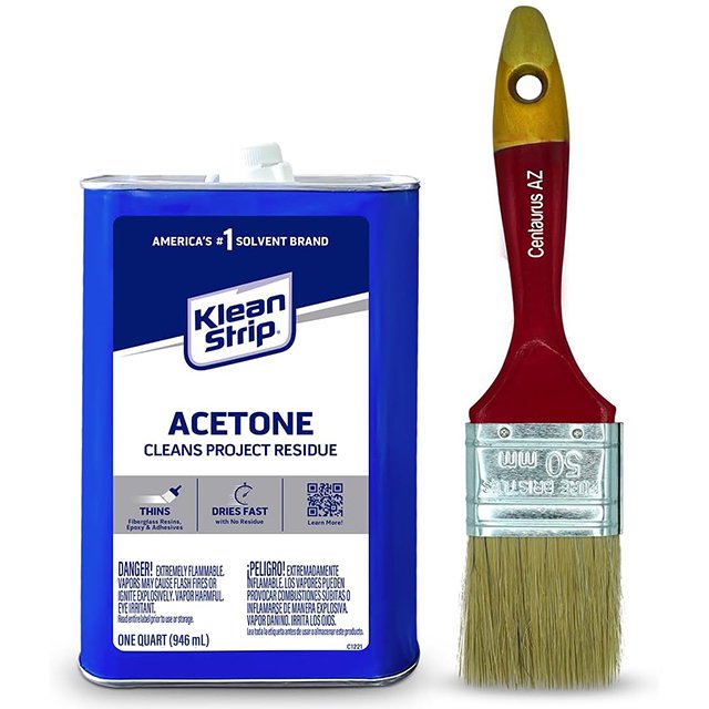 FastDrying Effective Solvent For Cleaning Residue Acetone 1 Qt Klean