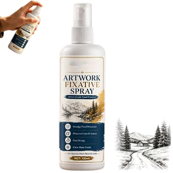 Fast Drying Fixative Spray, 4.06 Oz, Artwork Fixative Spray, for Charcoal, Pastel & Sketching,Dries Fast & Lasts