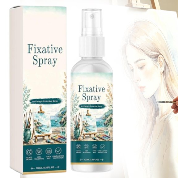 Fast Drying Fixative Spray,Oil Pastel Fixative Spray,Protects Charcoal & Pastels from Smudging,Dries Fast & Lasts,Drawing, Protect the Painting, Extend Preservation Time, for Artists & Students