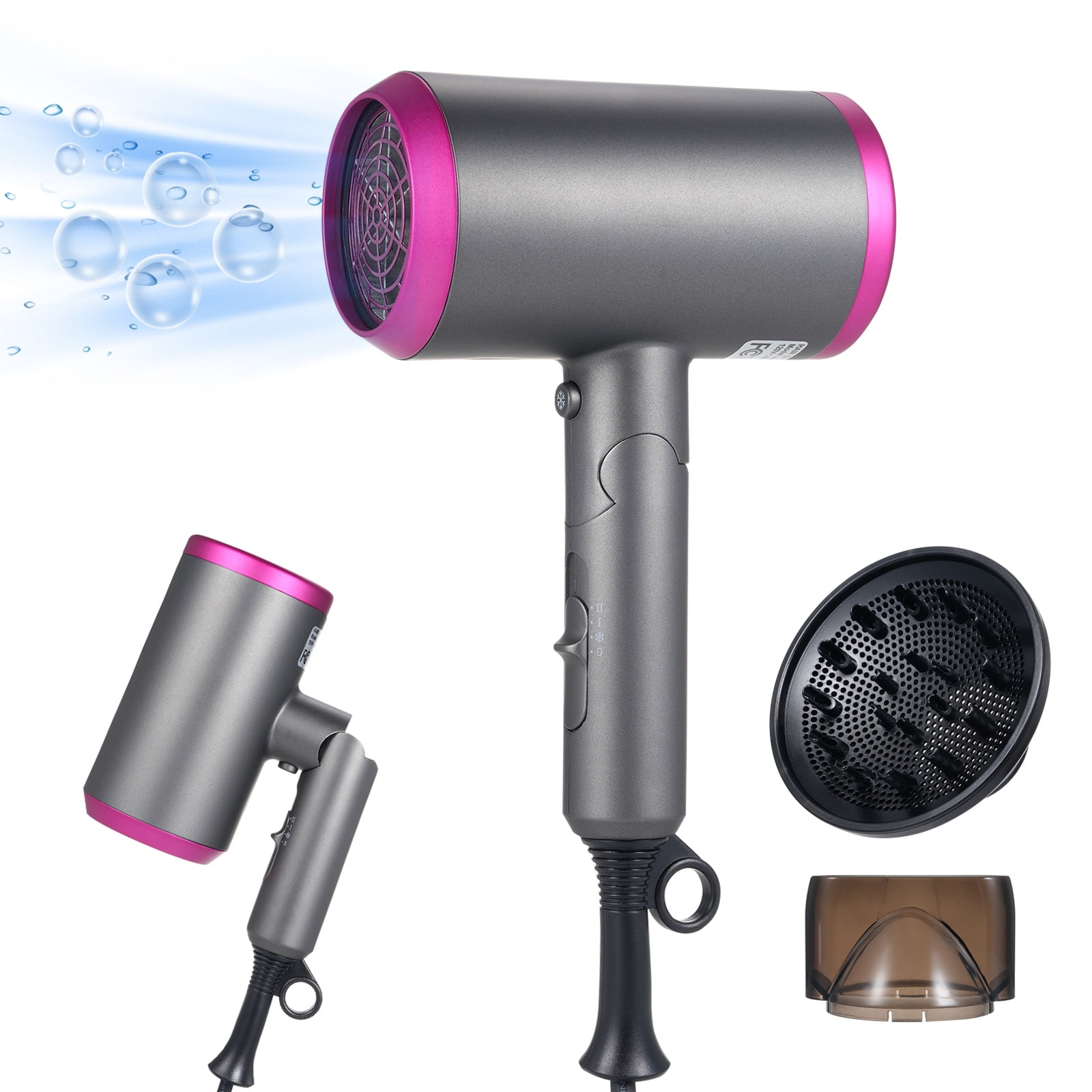 Fast Drying Hairdryer - 1800W, 2 Speeds, Includes Diffuser ...