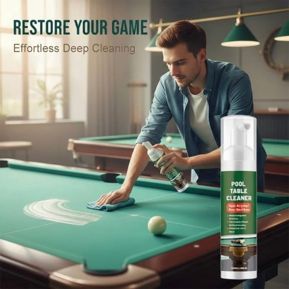 Fast-Drying Pool Table Felt Cleaner Foam - Deep Cleaning Spray for Billiards