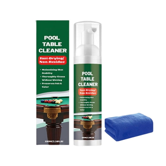 Fast-Drying Pool Table Felt Cleaner Foam, Foam Billiard Tables Cleaner Spray with Brushes, Billiard Tables Cleaner Spray Set (A)