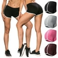 thumbnail image 1 of Fast Drying Women's Running Workout Shorts, Yoga Sport Fitness Short Pant, Women's Gym Athletic Running Shorts, Black, 2XL, 1 of 8
