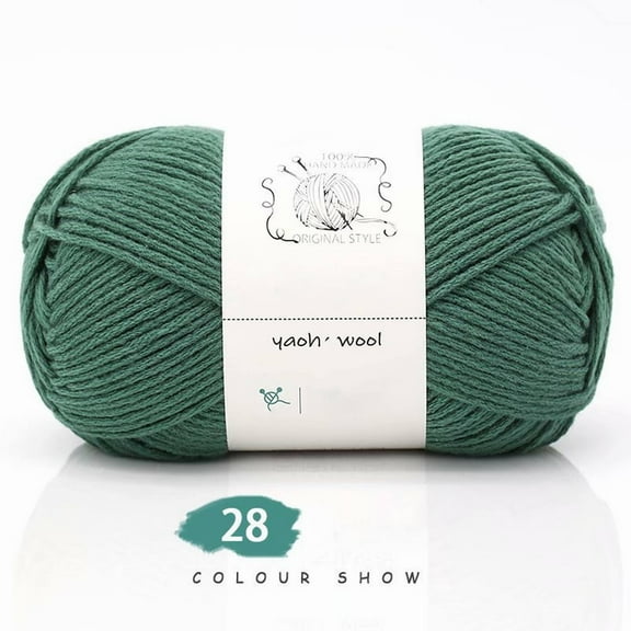 Fast Drying Yarn Vibrantly Colorful Handspun Yarn Luxury Yarn Chenille Yarn Wool Ease Thick and Quick Yarn Cotton Yarn for Crocheting Green 7.87x3.93 Inch (1Pcs)