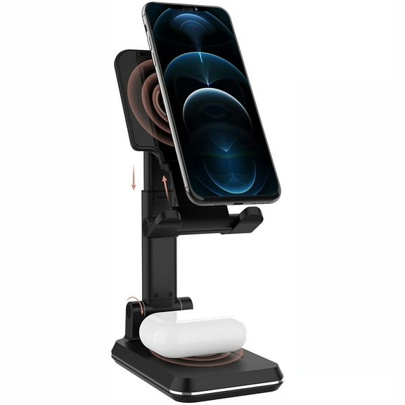 Fast Dual 10W Wireless Charger for Google Pixel 6 and 6 Pro Phones - Foldable Stand 2-Coils Charging Pad Slim N1K Compatible With Google Pixel 6/Pro Models
