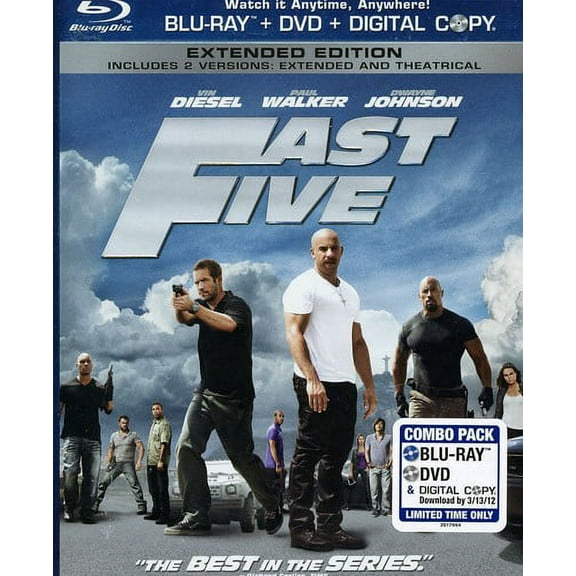 Fast Five (Unrated/Rated) (Extended Edition) (Blu-ray + DVD) (Anamorphic Widescreen)