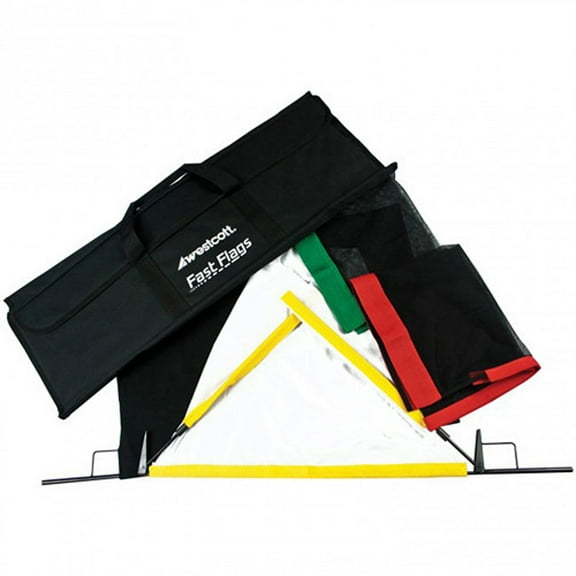 Westcott Fast Flags 24" x 36" Kit with Frames, Fabrics and Storage Bag