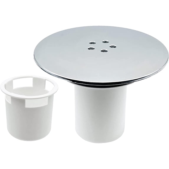 Fast Flow Siphon Guard for Shower Replacement Chrome Shower Drainage Cover, 115mm, Universal Fit