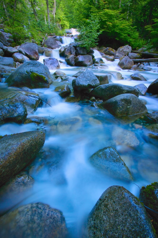 Fast-Flowing River Canvas Art - Don Hammond Design Pics (11 x 17)
