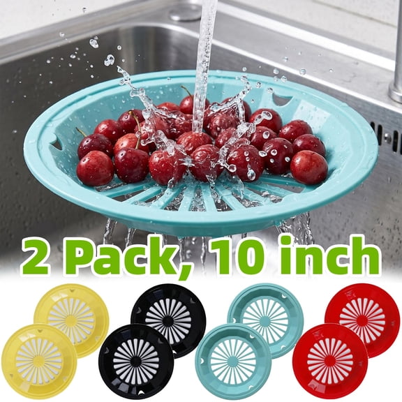 Fast Food Baskets, 8 Inches Round Plastic Bread Fry Baskets, Serving Tray for Fast Food Restaurant, Deli Serving, Barbecues, Picnics, Parties, Hot Dogs, Chicken, Burgers, Red