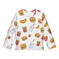 thumbnail image 1 of Fast Food Cartoon Boys' Rash Guard Shirts UPF 50 Plus Sun Protection Short Sleeve Swim Tees 11-12T, 1 of 7