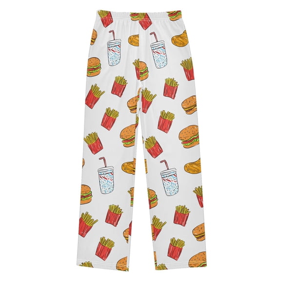 Fast Food Cartoon Pajama Pants Soft Lightweight Lounge Pants Bottoms Sleep Pants Warm Comfy