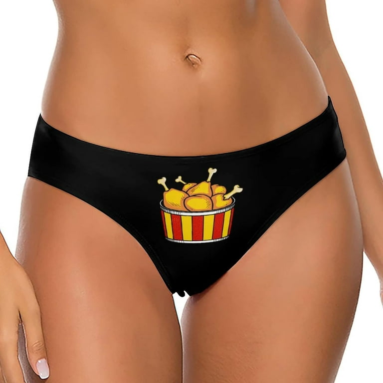 Fast Food Chicken Legs Bucket Women's Underwear Thongs Sexy