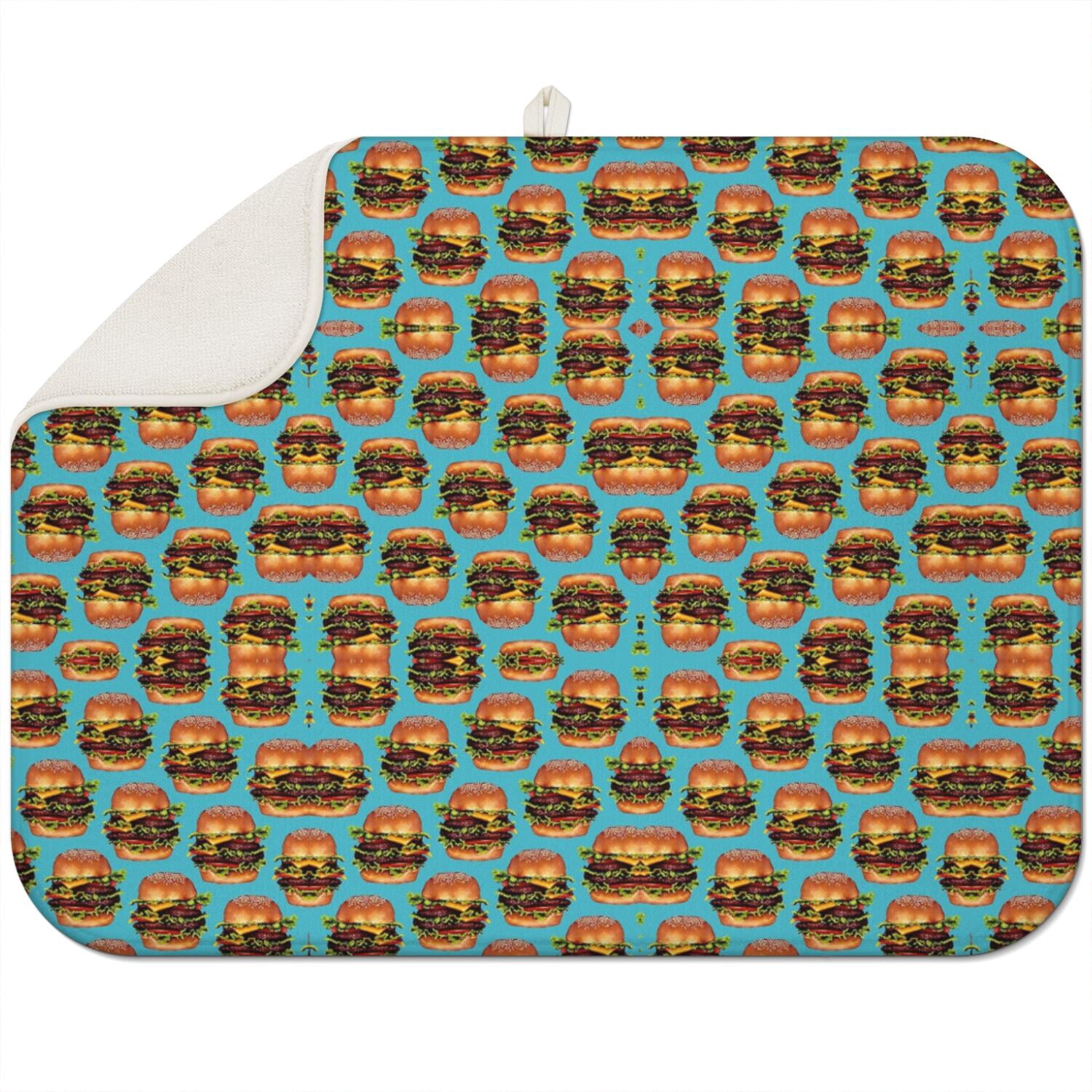 Fast Food Coffee Mat – Absorbent Microfiber Spill Mat Featuring Junk ...