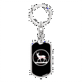 thumbnail image 1 of Fast Food Deer Hunter'S Keychain Stainless Steel or 18k Gold Dog Tag Keyring, 1 of 10