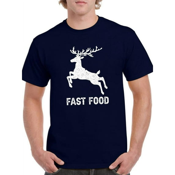 Fast Food Deer T-Shirt Men -Smartprints Designs, Male XX-Large