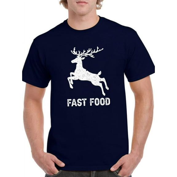 Fast Food Deer T-Shirt Men -Smartprints Designs, Male x-Large