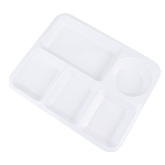 Raindrops White Plastic Separating Dish with Divided Compartments for Eating or .2 Inches