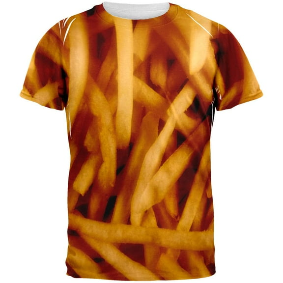 Fast Food Golden French Fries Costume All Over Mens T Shirt Multi SM