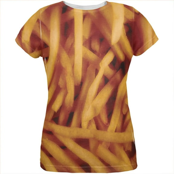 Fast Food Golden French Fries Costume All Over Womens T Shirt Multi LG