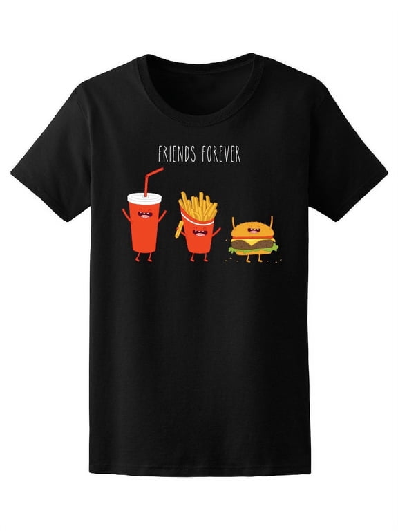 Fast Food Hamburger And Fries Tee Women's -Image by Shutterstock