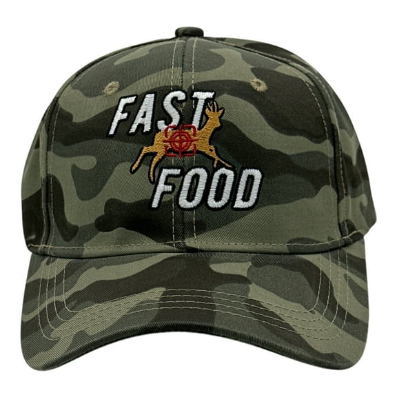 Fast Food Hat Funny Sarcastic Deer Hunting Graphic Novelty Cap