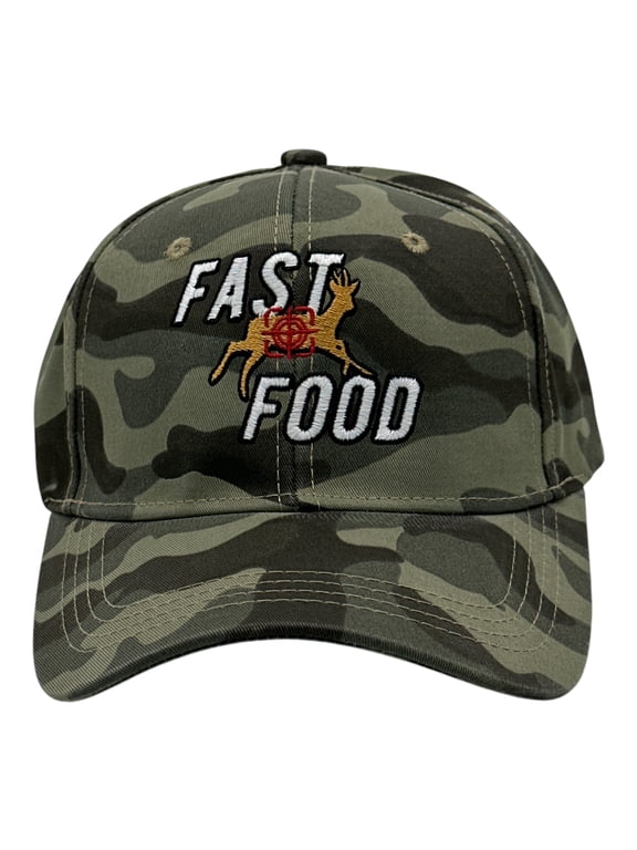 Fast Food Hat Funny Sarcastic Deer Hunting Graphic Novelty Cap