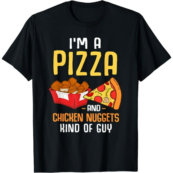 Fast Food Pizza Lover Foodie Men Boys Funny Chicken Nuggets T-Shirt