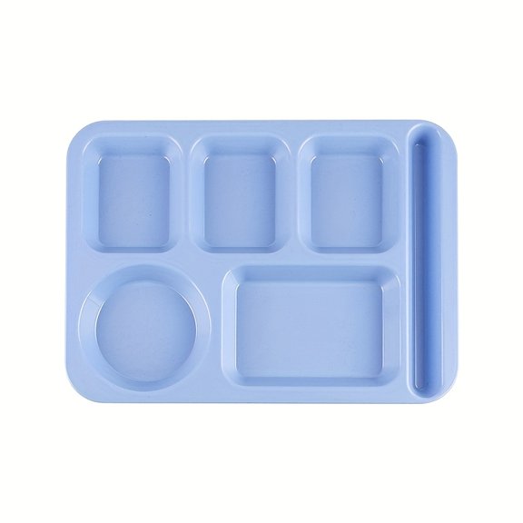 Fast Food Plate Bento Plate Plastic Plate Cafeteria Student Adult Large Capacity Compartment Plate Home Anti-Drop Rice Plate Partition Plate