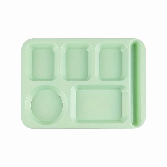 Fast Food Plate Bento Plate Plastic Plate Cafeteria Student Adult Large Capacity Compartment Plate Home Anti-Drop Rice Plate Partition Plate