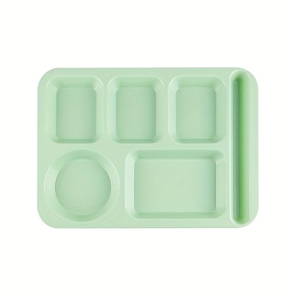 Fast Food Plate Bento Plate Plastic Plate Cafeteria Student Adult Large Capacity Compartment Plate Home Anti-Drop Rice Plate Partition Plate