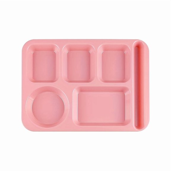 Fast Food Plate Bento Plate Plastic Plate Cafeteria Student Adult Large Capacity Compartment Plate Home Anti-Drop Rice Plate Partition Plate