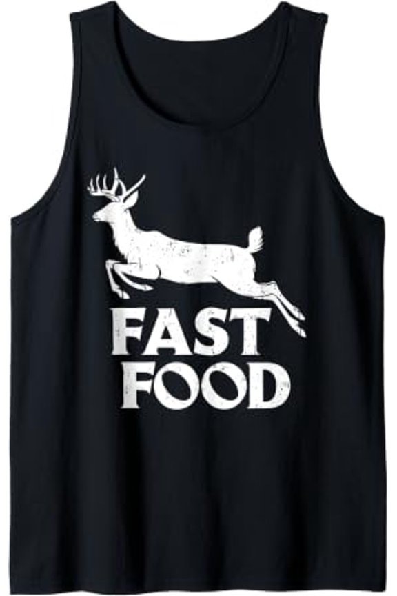 Fast Food Playful Deer Hunting Hunter Tank Top Size S-3XL