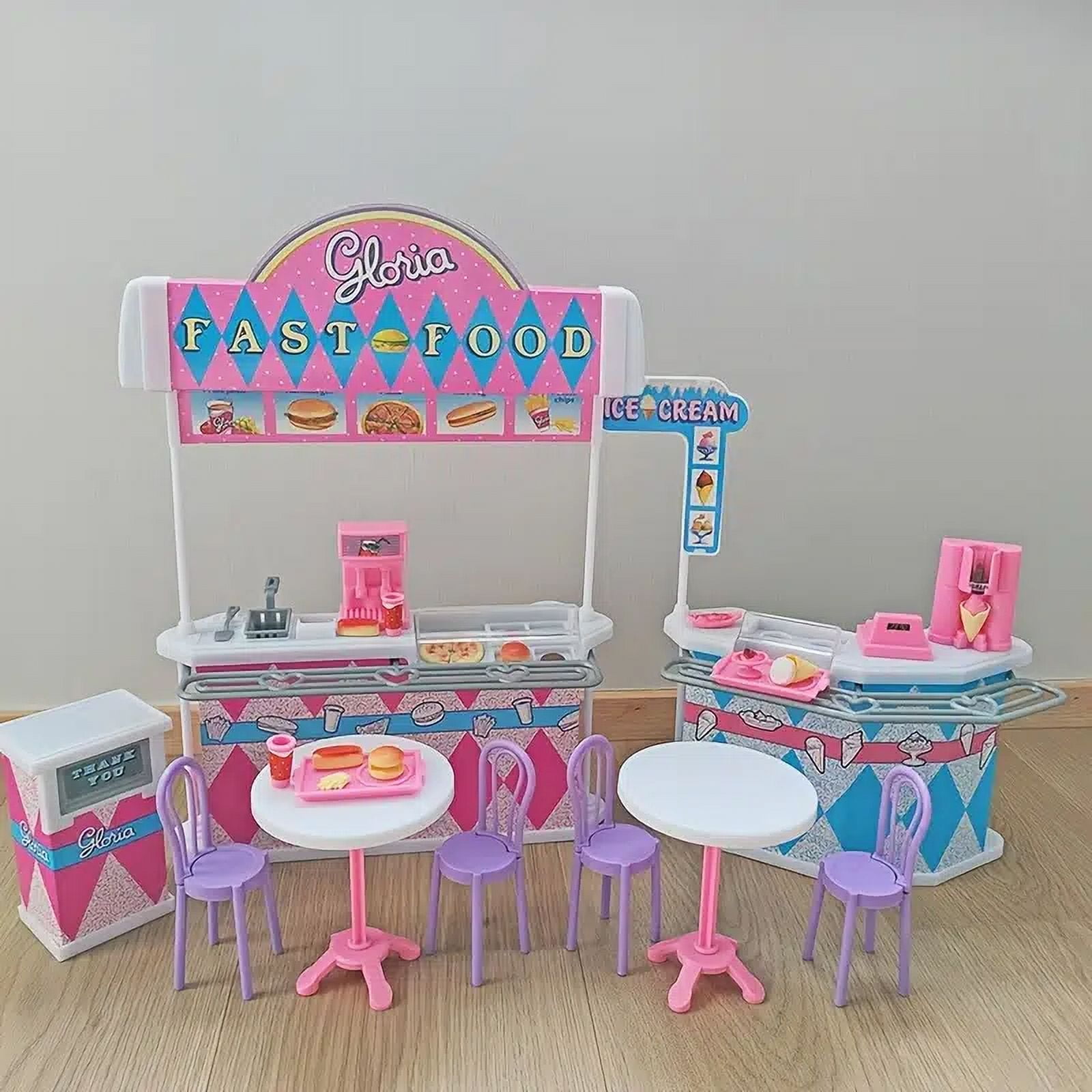 Fast Food Restaurant For Barbie Doll Accessories For Girls Gift ...