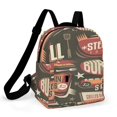 thumbnail image 1 of Fast Food Restaurant Menu Small Backpack Cute Mini Backpacks For Woman Lightweight Daypacks, 1 of 8