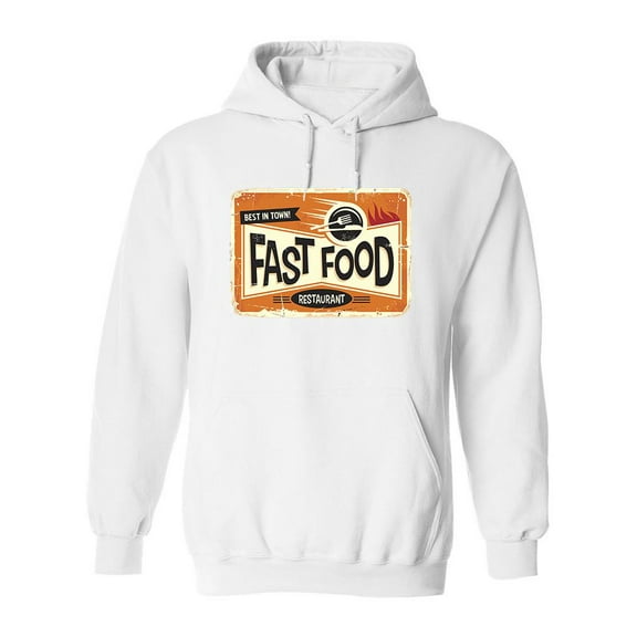 Fast Food Restaurant Sign  Hoodie Men -Image by Shutterstock, Male Large