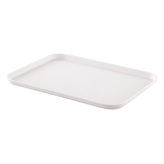 Fast Food and Serving Tray Unbreakable Tea Platter 10x14.5x0.6 Inch Fast Food Tray PP Reusable Multi Purpose Rectangle Serving Tray for Couch Party Dining Picnic Snack Appetizer 1-2Pc