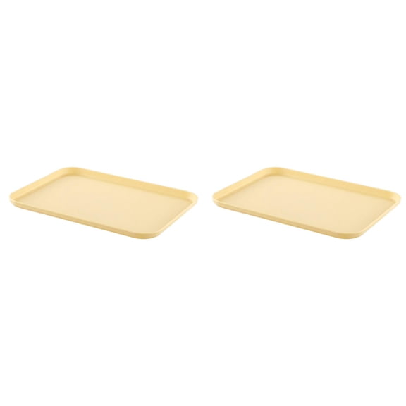 Fast Food and Serving Tray Unbreakable Tea Platter 10x14.5x0.6 Inch Fast Food Tray PP Reusable Multi Purpose Rectangle Serving Tray for Couch Party Dining Picnic Snack Appetizer 1-2Pc