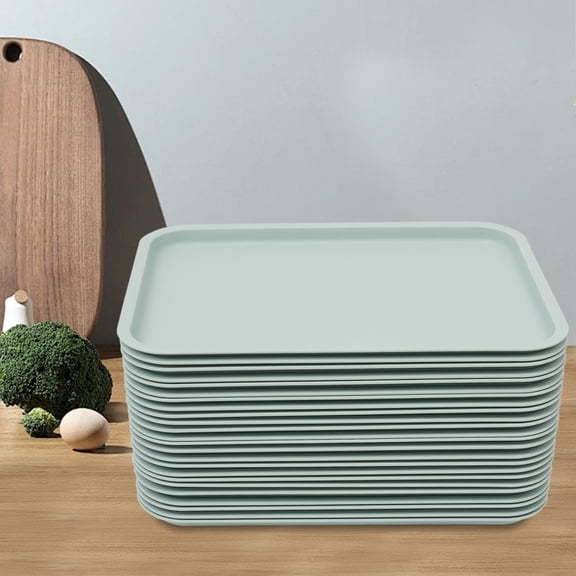 Fast Food Serving Trays, Set of 24 Rectangular 36x27cm Plastic Trays, Dishwasher Safe and Stackable, For Hotels and Cafeterias