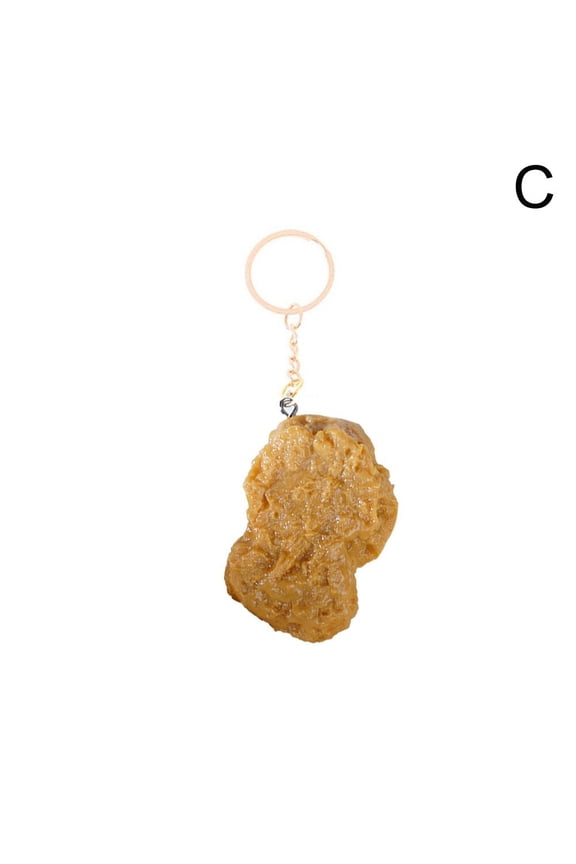 Fast Food Simulation Fried Chicken Keychain Simulation Food Model Props For Family Realistic Appearance Decoration Easy Party