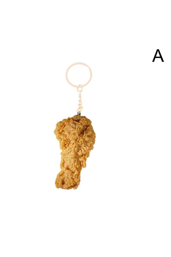 Fast Food Simulation Fried Chicken Keychain Simulation Food Model Props For Family Realistic Appearance Decoration Easy Party
